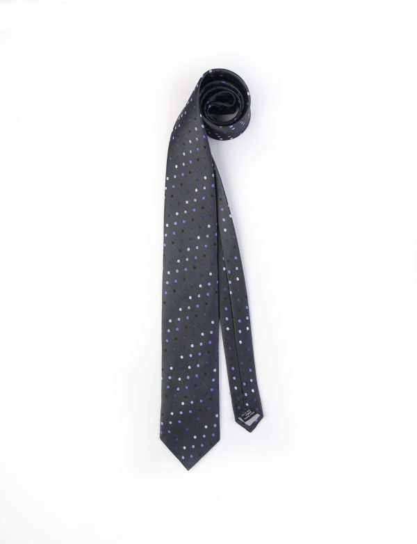 کراوات ابریشمی طرح دار مردانه Rossi-مشکی- T1031
