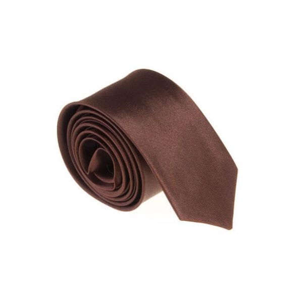 کراوات ساده مردانه قهوه ای کد T1134